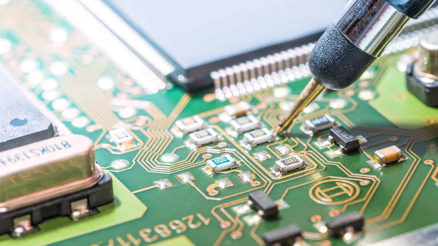 Circuit board close up