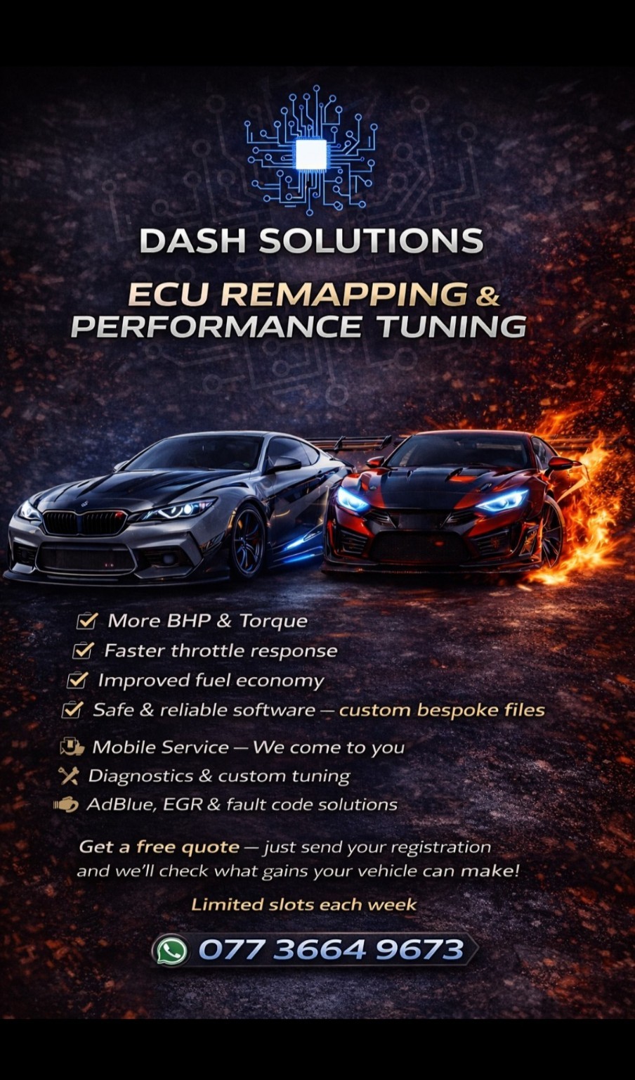 Dash Solutions ECU remapping and performance tuning